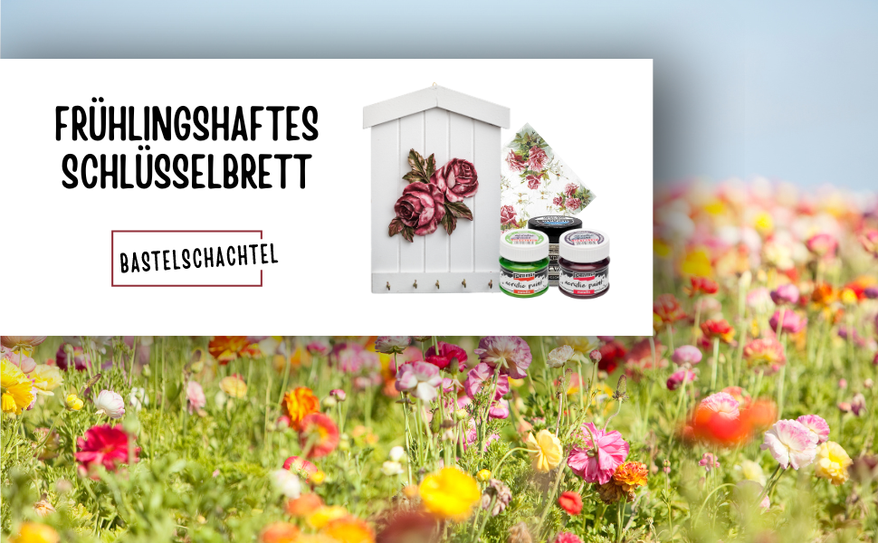 Frühlingshaftes Schlüsselbrett