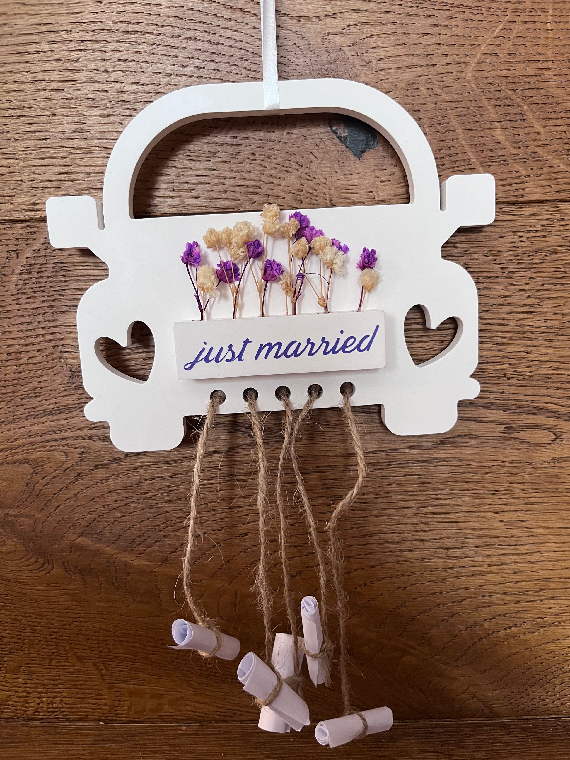 Handgemachte Deko "Just married" - Charmantes Mitbringsel