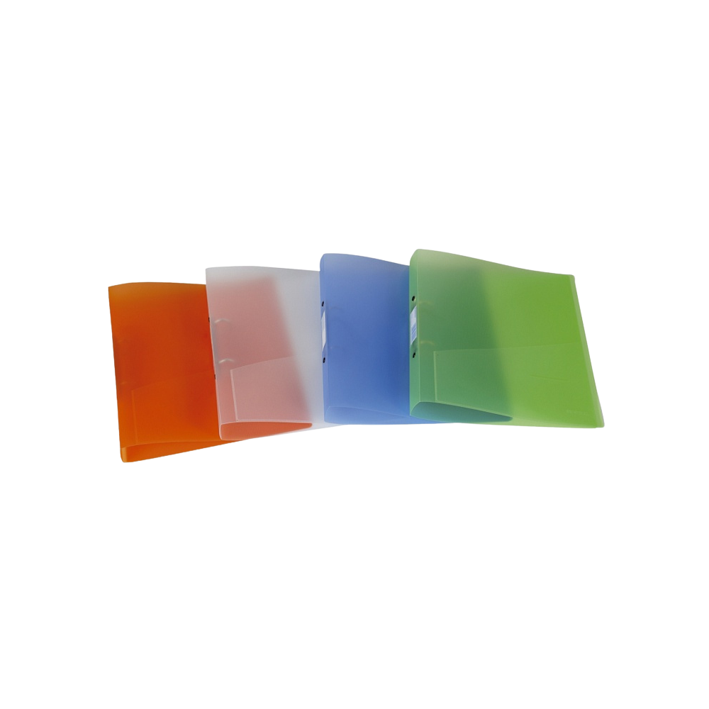 Ringmappe transparent gerillt A4