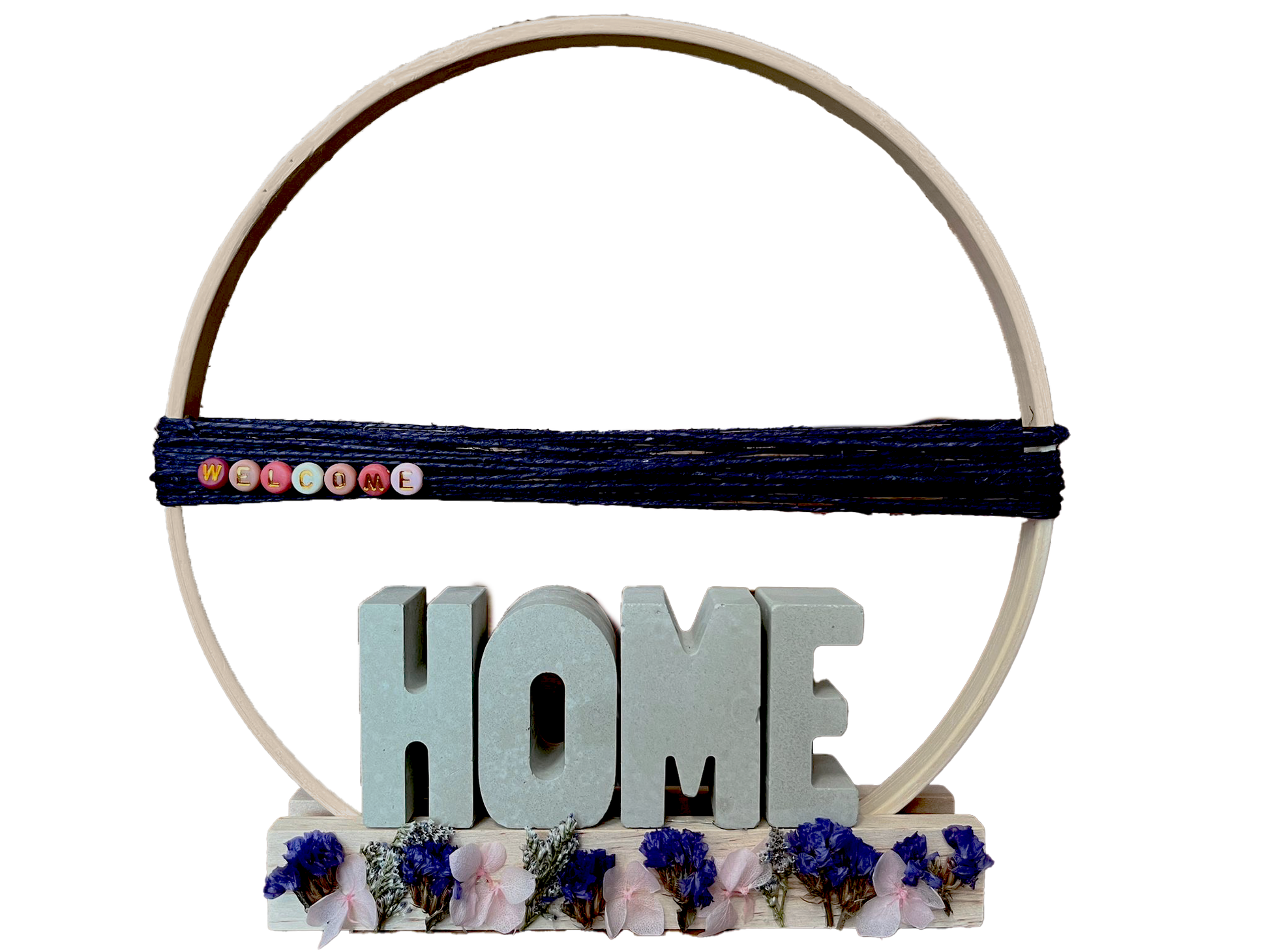 Handgemacht Deko "Home" - Charmantes Dekorationsstück mit Liebe zum Detail - Bastelschachtel