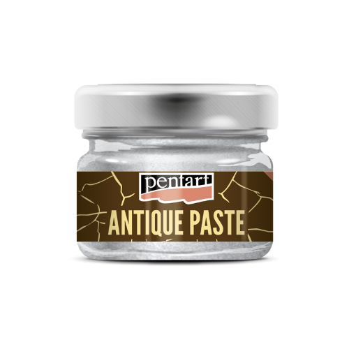 Pentart Antikpaste metallic 20ml - silber - Bastelschachtel