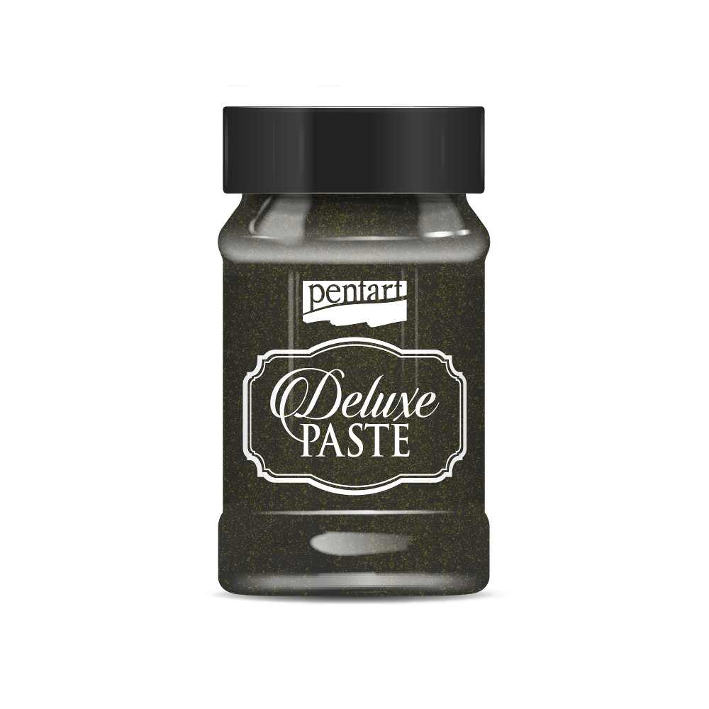 Pentart Deluxe Paste 100ml - schwarzgold - Bastelschachtel