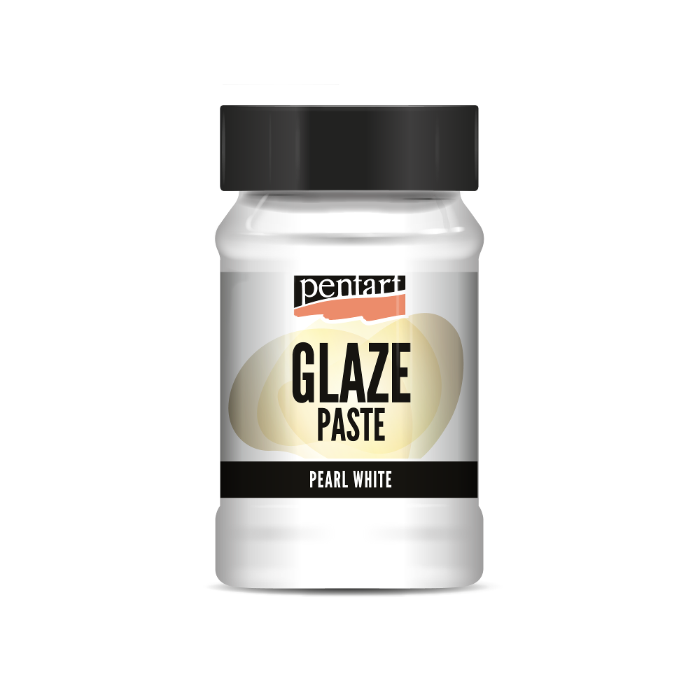 Pentart Glaze paste 100ml - perlmutt weiß - Bastelschachtel