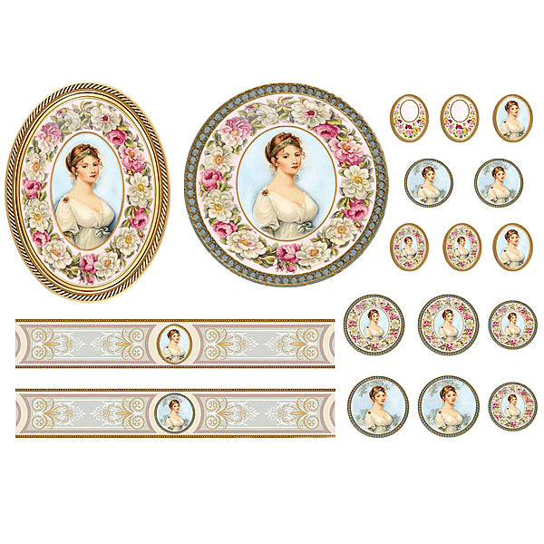 Reispapier 32x45cm - Madame Louise - Bastelschachtel