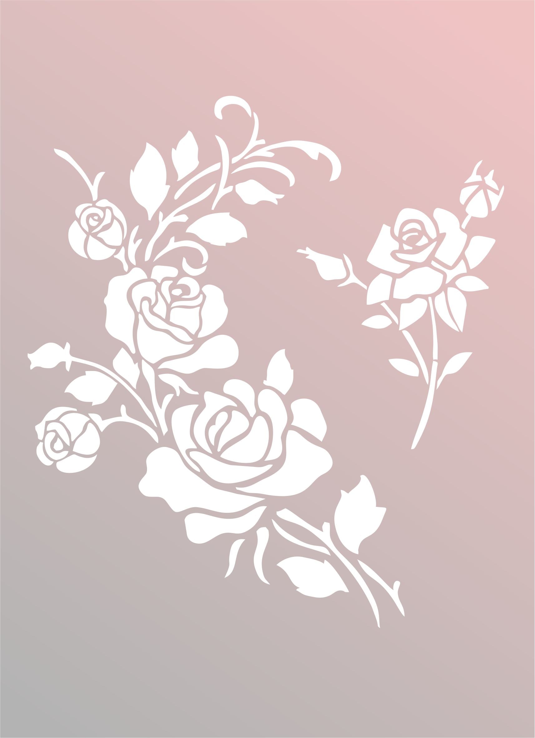 Schablone 14,5x20cm - Rosebush - Bastelschachtel
