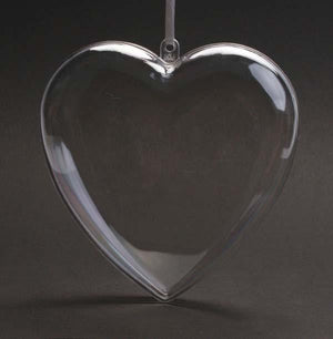 Acryl-Herz mit Trennwand 10cm - Bastelschachtel - Acryl-Herz mit Trennwand 10cm