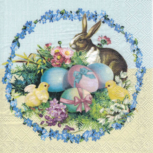 Serviette - Easter egg wreath - Bastelschachtel - Serviette - Easter egg wreath