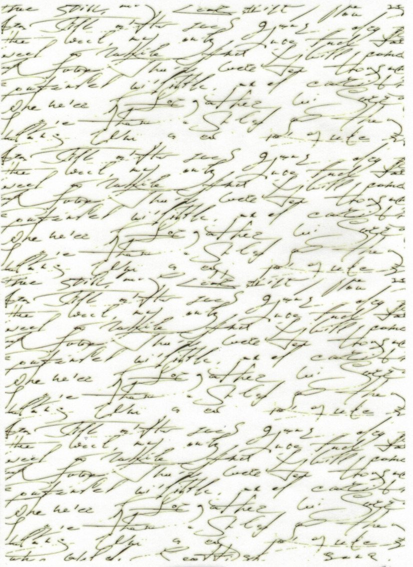Motiv Transparentpapier A4 - Handwriting 1. - Bastelschachtel