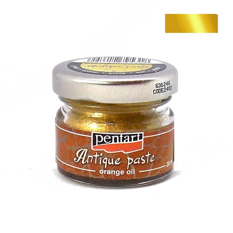 Pentart Antikpaste metallic 20ml - gold - Bastelschachtel