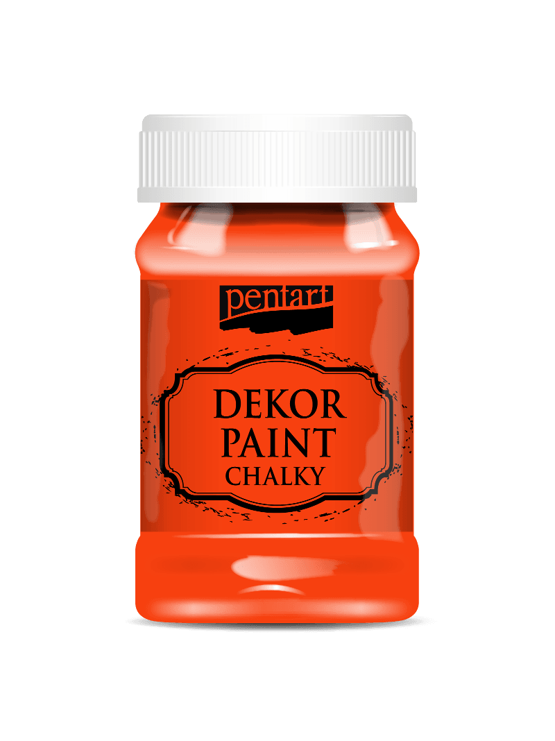 Pentart Dekor Paint Chalky matt 100ml - orange - Bastelschachtel