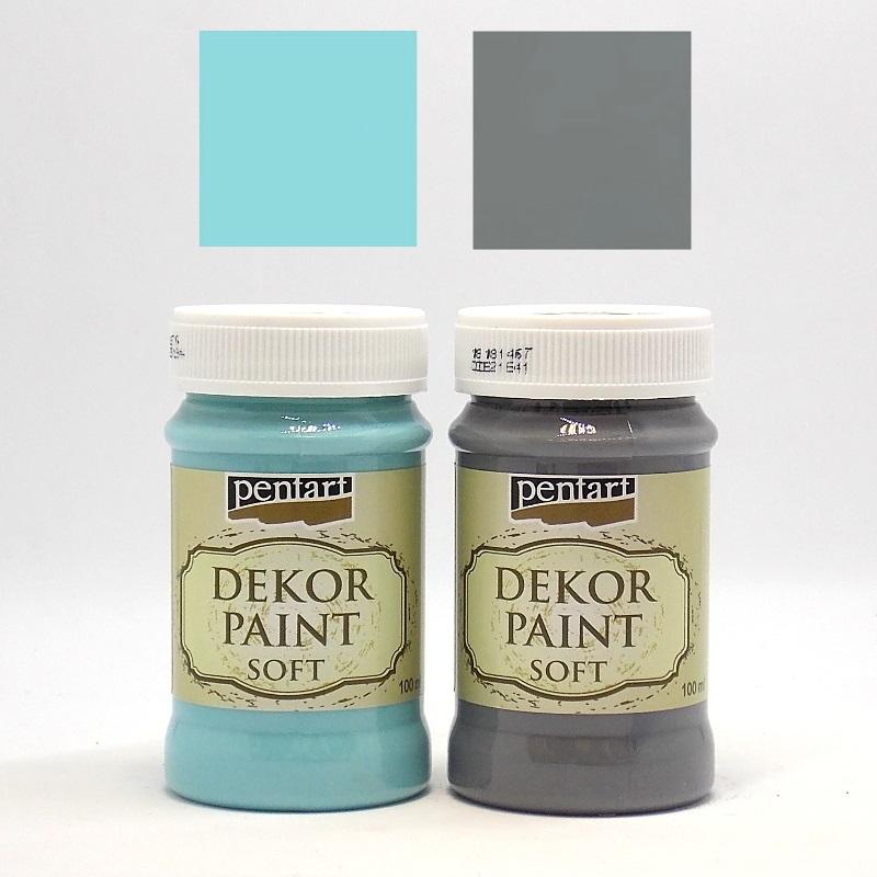 Pentart Dekor Paint Chalky Set 2x100ml - Set 10. - Bastelschachtel