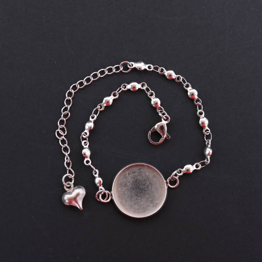 Pentart Metall Armband - rundes Medaillon - 16mm - Bastelschachtel