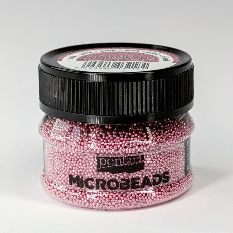 Pentart Streuperlen 40g - pink - Bastelschachtel
