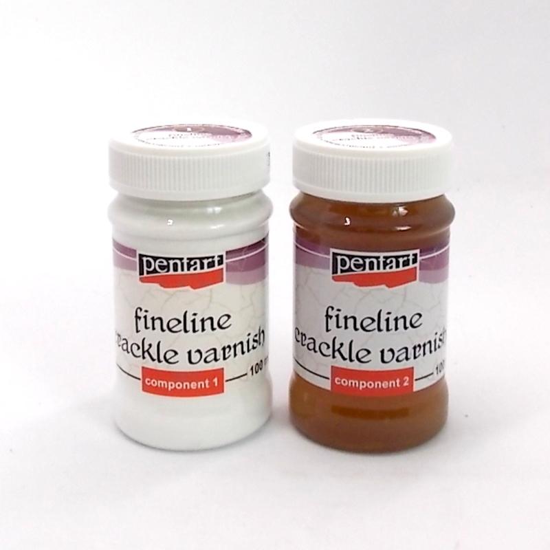 Pentart Zwei Phasen-Feinriss-Krakelierlack Set, 2x100ml - Bastelschachtel