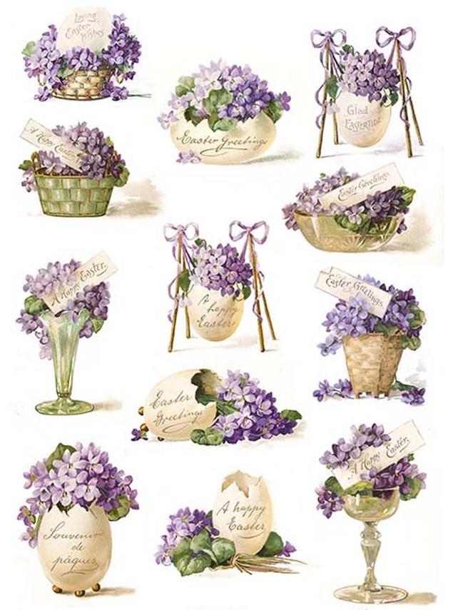 Reispapier A4 - Easter greetings - Bastelschachtel