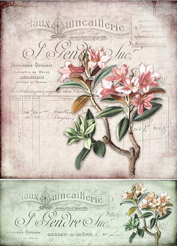 Reispapier A4 - Oleander - Bastelschachtel