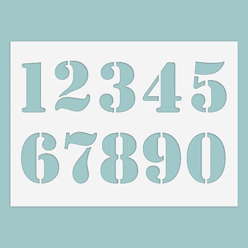 Schablone 14,5x20cm - Numbers - Bastelschachtel