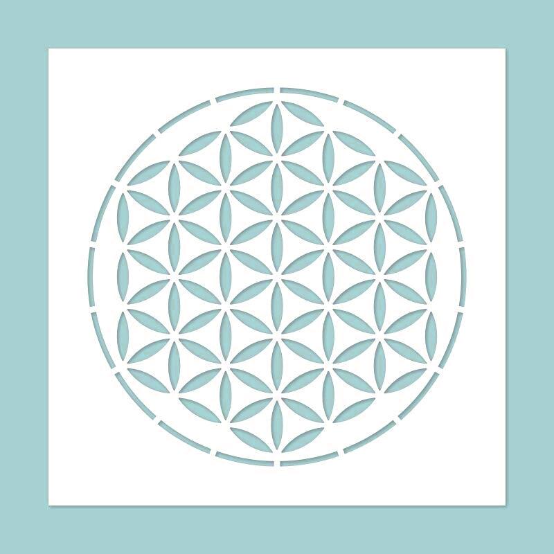 Schablone 24,5x24,5cm - The flower of life - Bastelschachtel