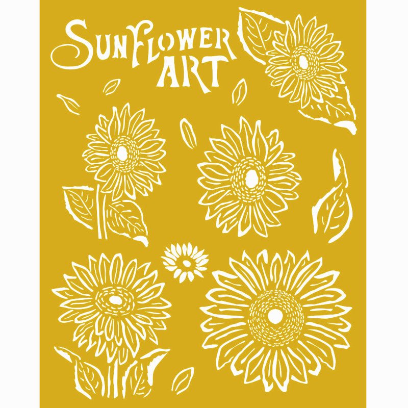 Schablone 20x25cm - Sunflower Art - Sunflowers - Bastelschachtel - Schablone 20x25cm - Sunflower Art - Sunflowers