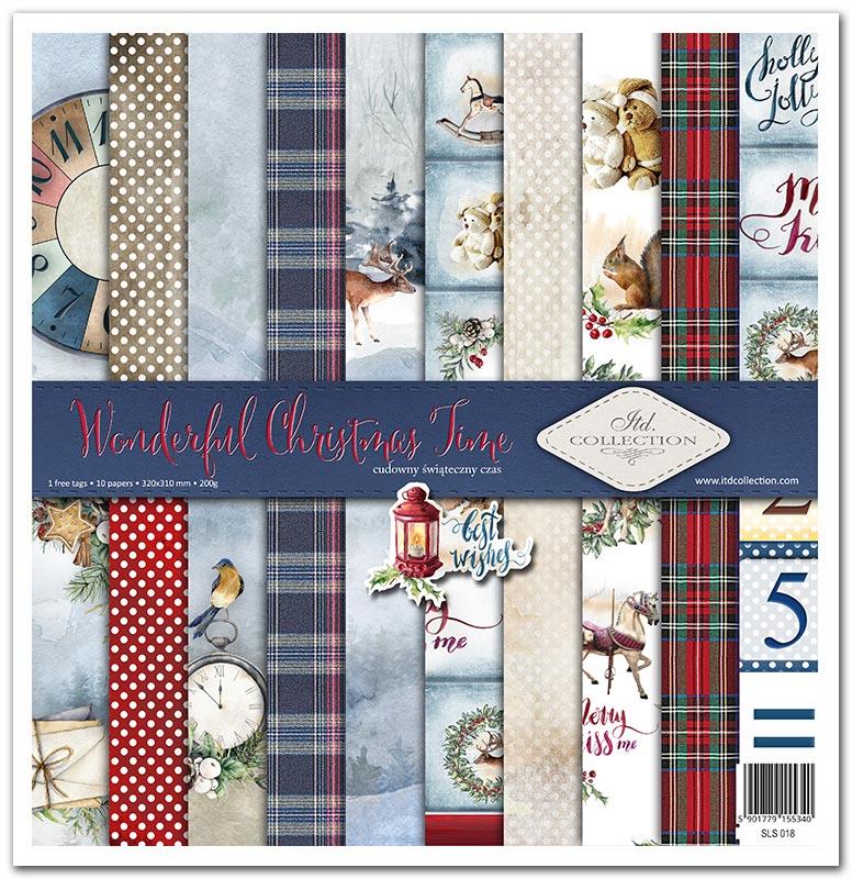 Scrapbook Papierblock 12,2"x12,6" - Wonderful christmas time - Bastelschachtel