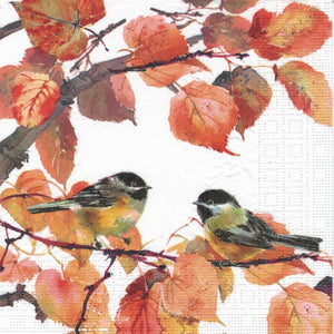 Serviette - Autumn birds - Bastelschachtel - Serviette - Autumn birds