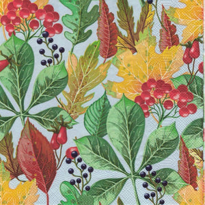 Serviette - Rowanberry and forest leaves - Bastelschachtel - Serviette - Rowanberry and forest leaves