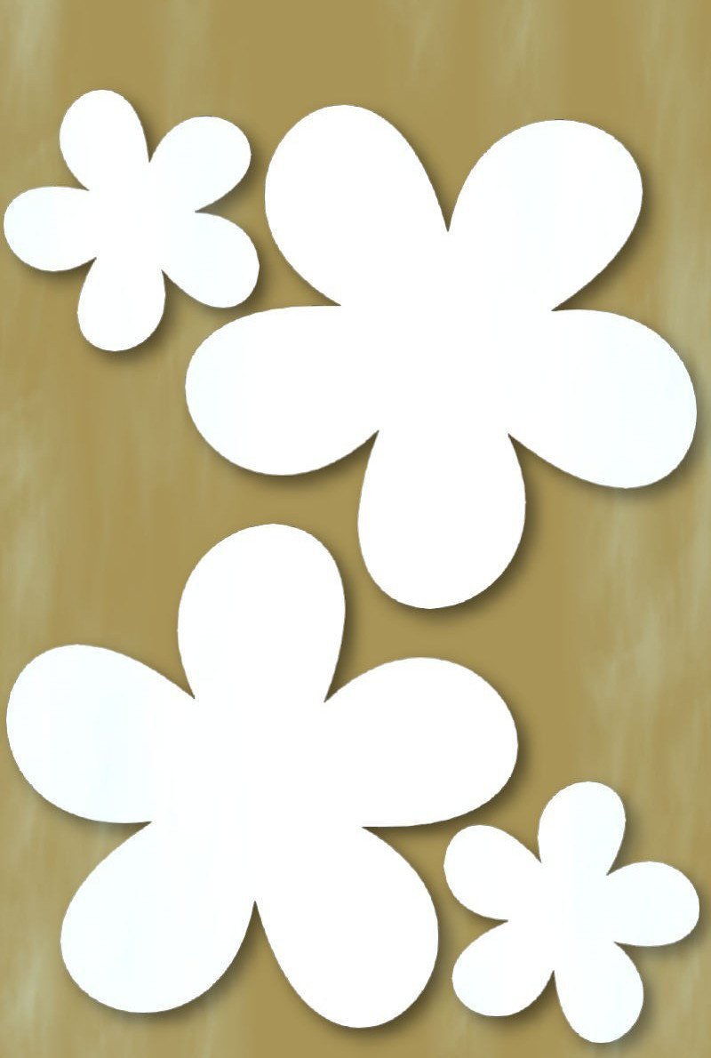 Styrofoam Figuren Set, 6-12cm - Gänseblümchen sortiert - Bastelschachtel