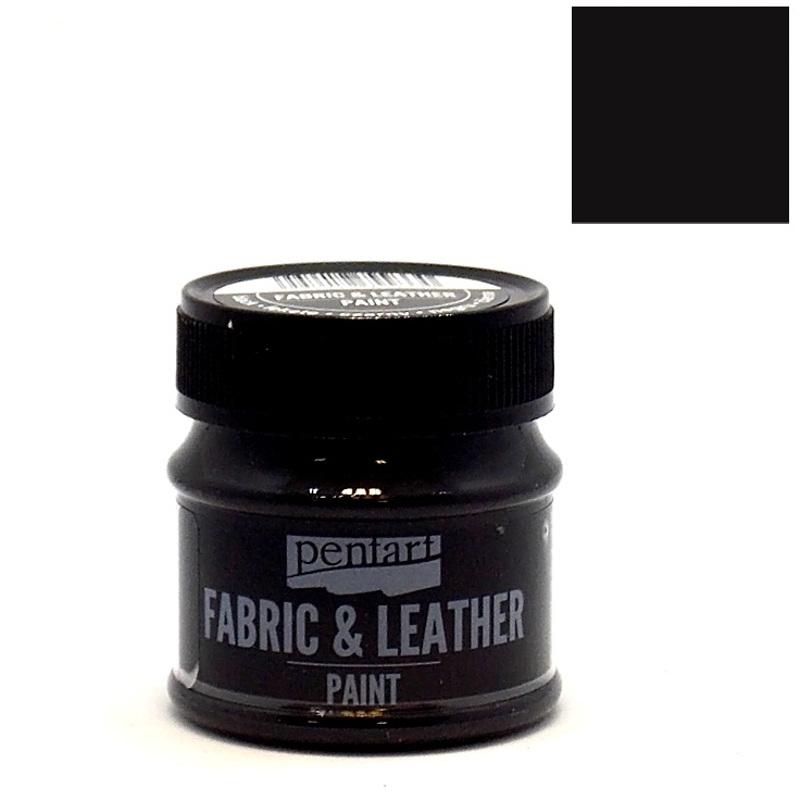 Pentart Textil- und Lederfarbe 50ml - schwarz – Bastelschachtel