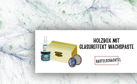 Holzbox mit Glasureffekt Wachspaste