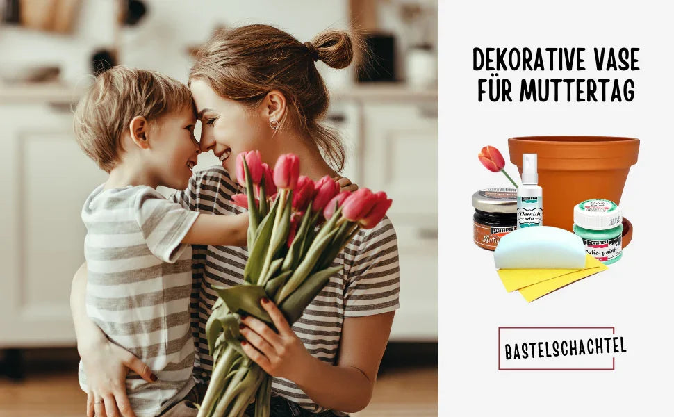 Dekorative Vase für Muttertag - Bastelschachtel