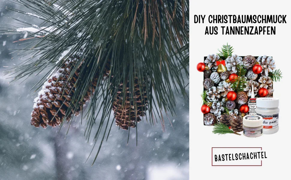 Diy Christbaumschmuck aus Tannenzapfen - Bastelschachtel