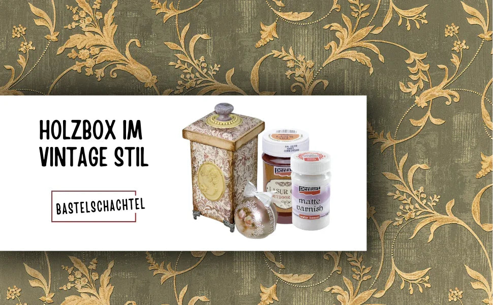 Holzbox im Vintage Stil - Bastelschachtel