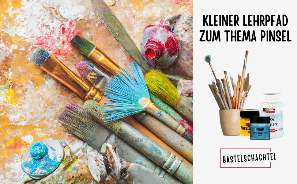 Kleiner Lehrpfad zum Thema Pinsel - Bastelschachtel