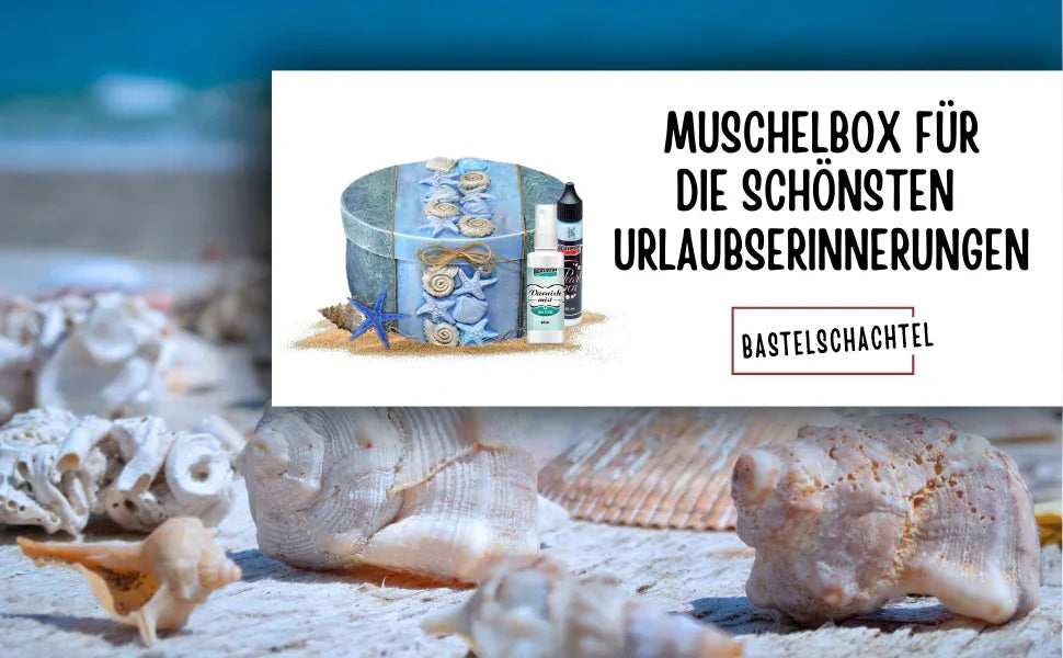 Muschelbox für die schönsten Urlaubserinnerungen - Bastelschachtel