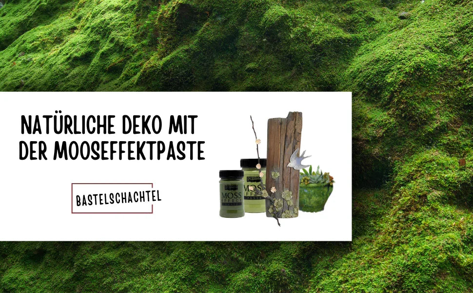 Natürliche Deko mit der Mooseffektpaste - Bastelschachtel