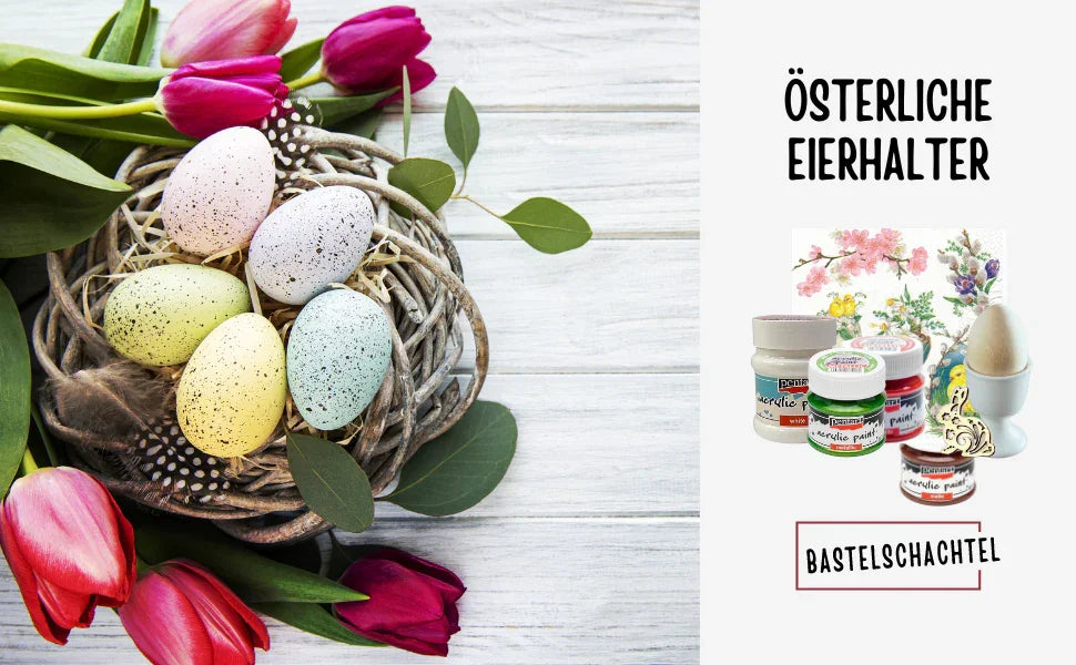 Österliche Eierhalter - Bastelschachtel