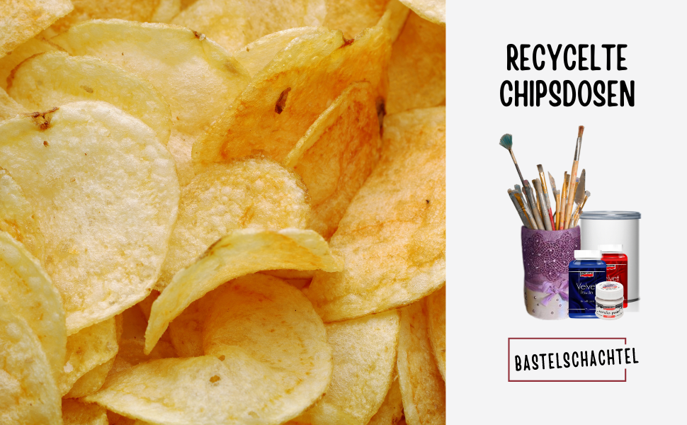Recycelte Chipsdosen - Bastelschachtel