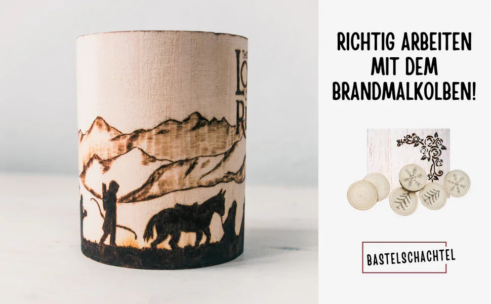 Richtiges Arbeiten mit dem Brandmalkolben! - Bastelschachtel