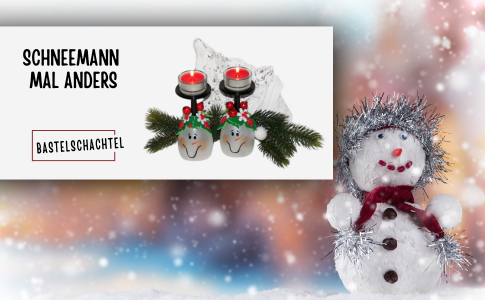 Schneemann mal anders - Bastelschachtel