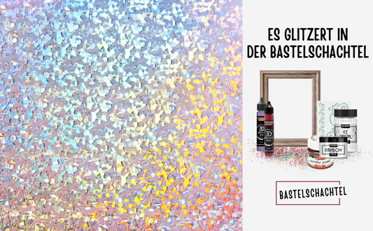 Es glitzert in der Bastelschachtel.