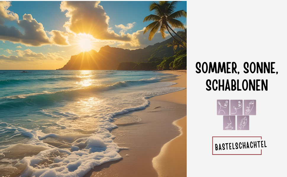 Sommer Sonne Schablonen 