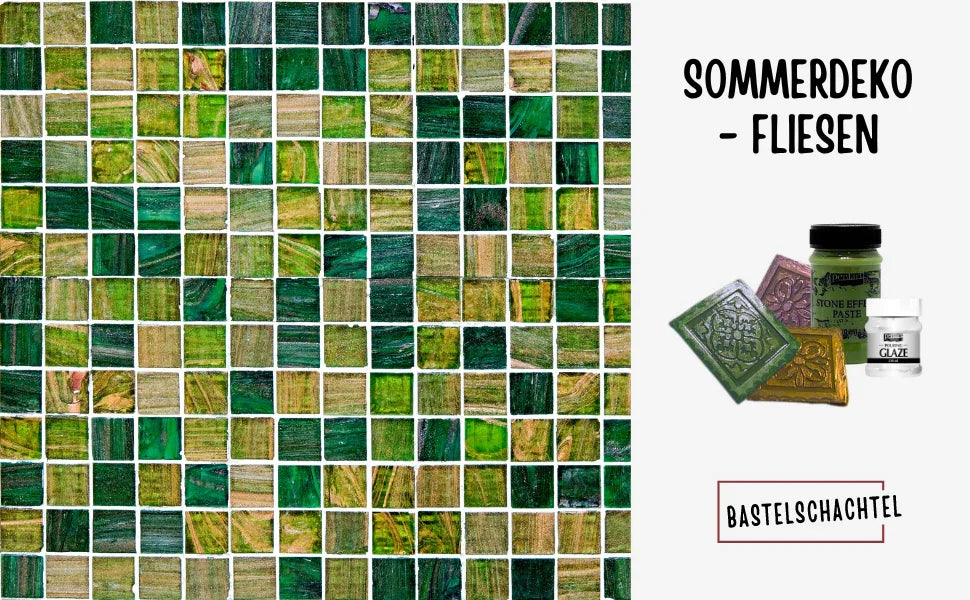 Sommerdeko - Fliesen - Bastelschachtel