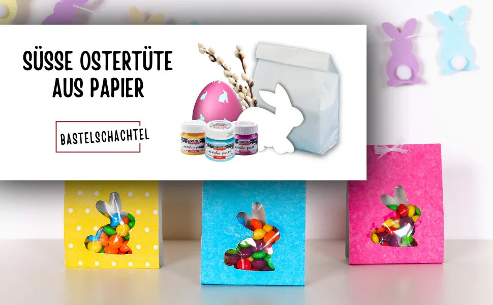 Süße Ostertüte aus Papier - Bastelschachtel