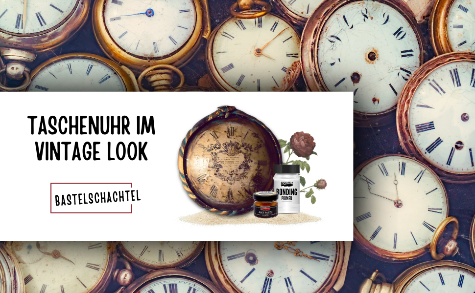 Taschenuhr im Vintage Look - Bastelschachtel