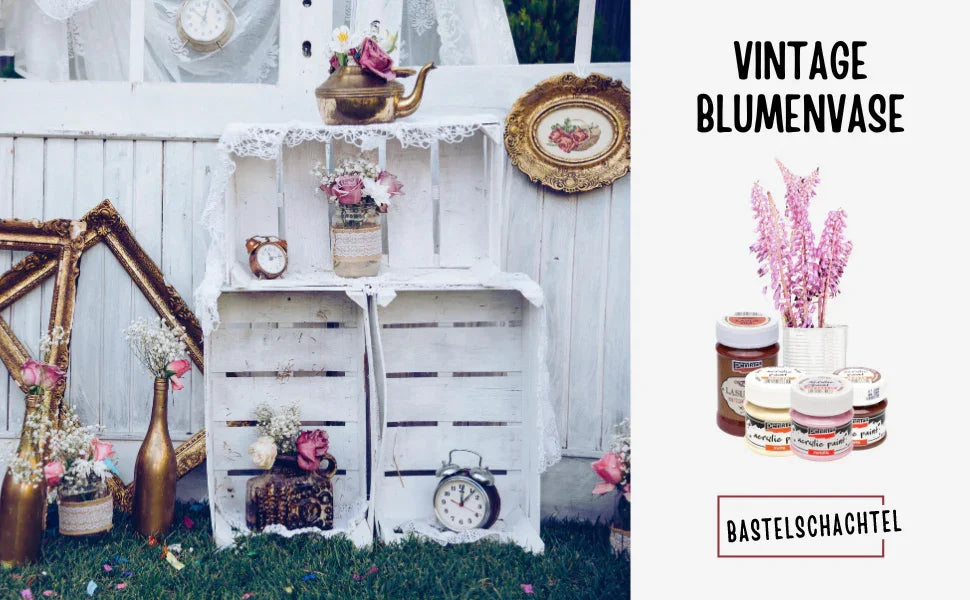Vintage Blumenvase - Bastelschachtel