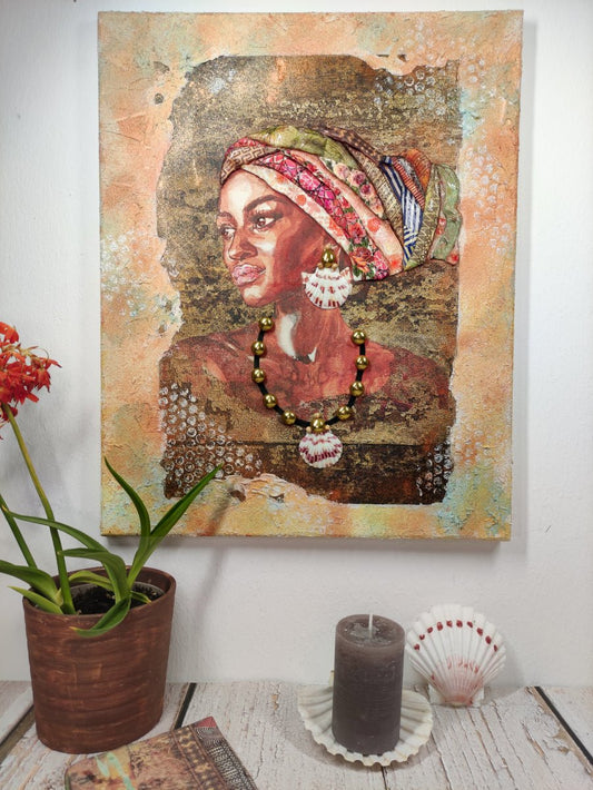 Wandbild African Lady - Bastelschachtel