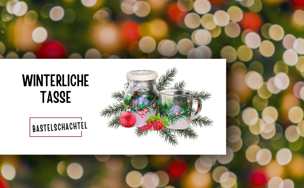Winterliche Tasse - Bastelschachtel