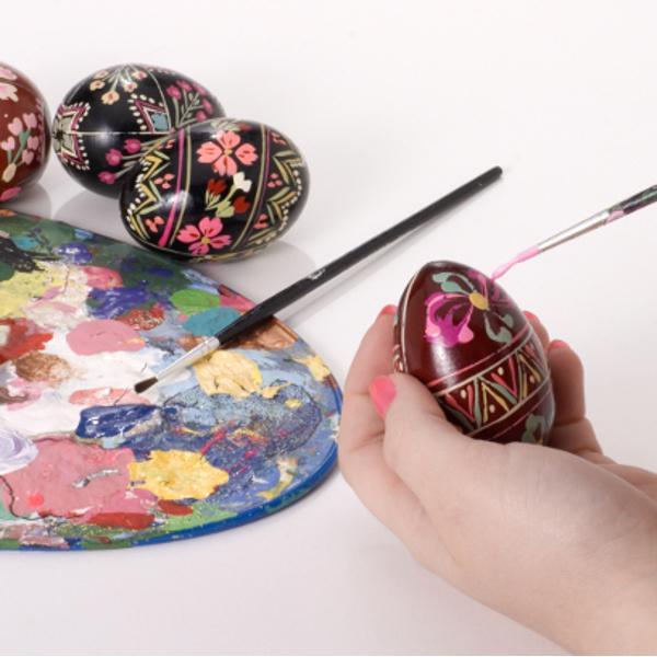 Acrylfarbe glänzend, Ostereier bemalen mit Acrylfarbe | Bastelschachtel