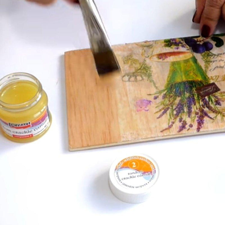 Dekorieren mit Micro- und Random - Krakelierlack, Holz bemalen, Gemälde auf Holz | Bastelschachtel