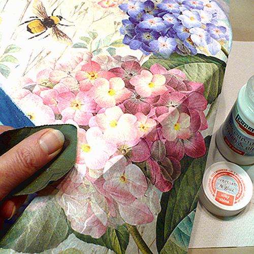 Reispapier mit Blumenmuster, Motiv-Strohseide
